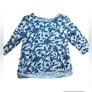 Sonoma Life Style Floral Print Top‎ Petite Extra Large PXL 3/4 Sleeve